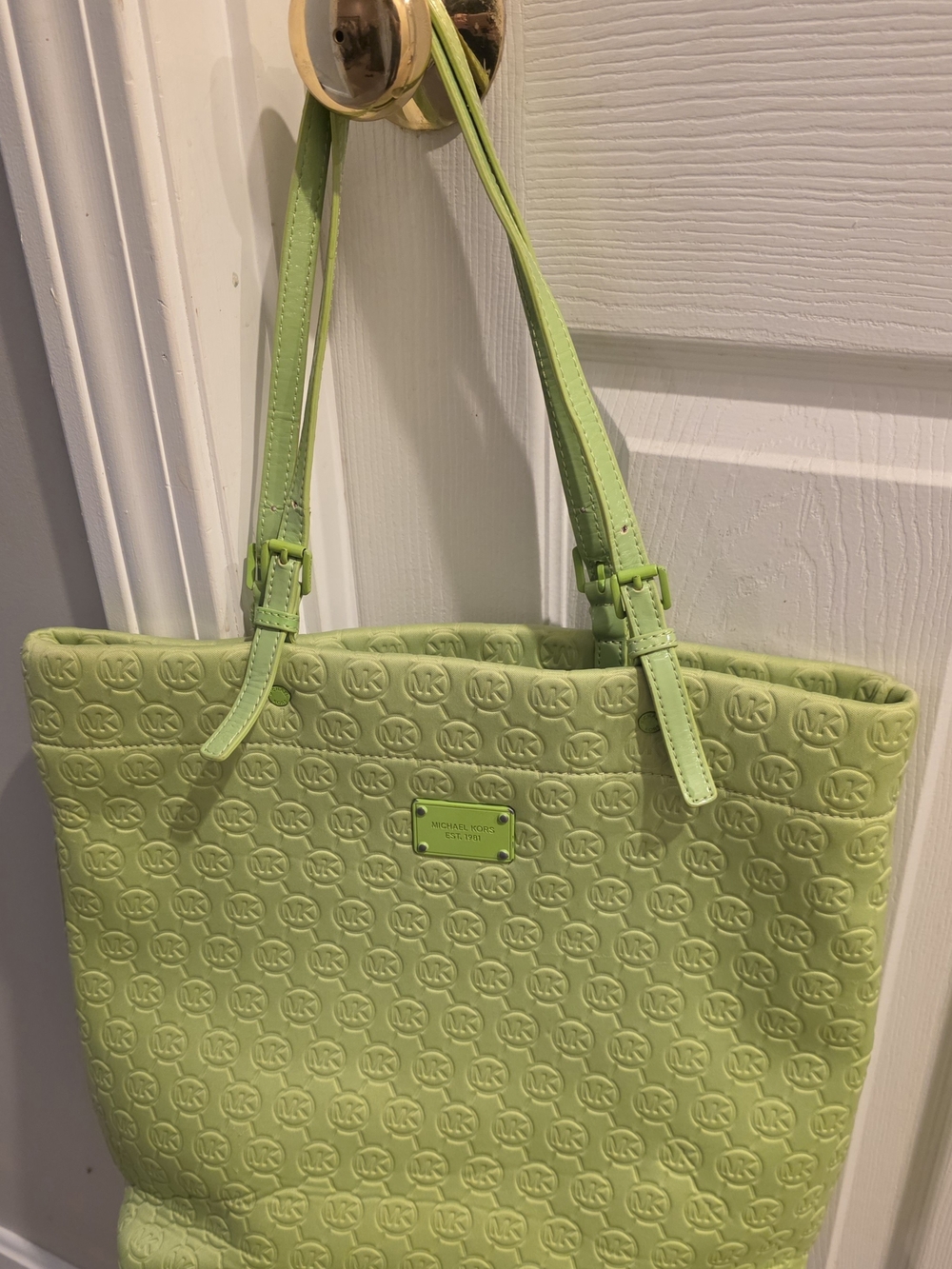 Michael Kors Lime Green Tote Bag